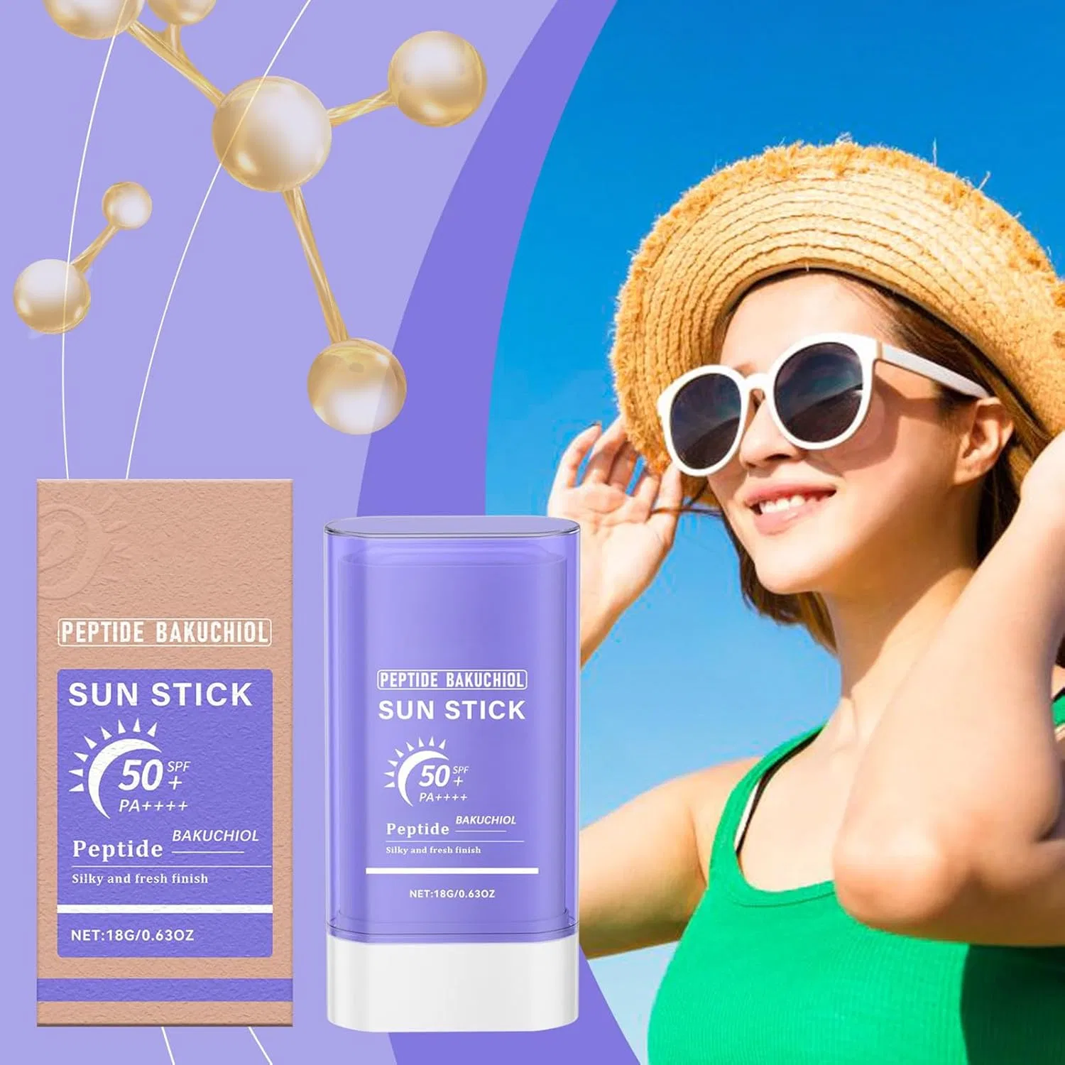 Портативный солнцезащитный стик SPF50 Generic — фото 2