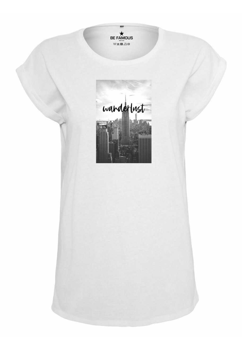 

Футболка с принтом CLASSIC ROLL UP WANDERLUPHO Be Famous, цвет white