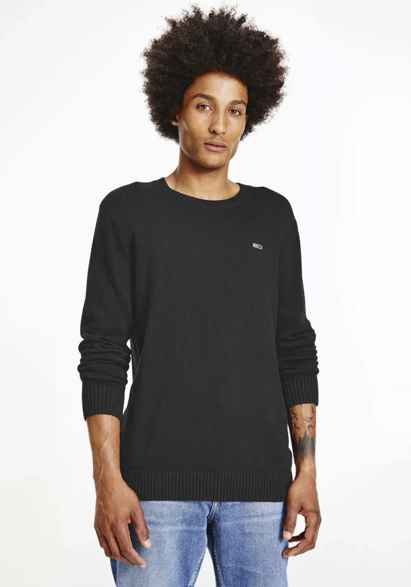 

Вязаный свитер Tommy Jeans "TJM ESSENTIAL CREW NECK SWEATER", черный
