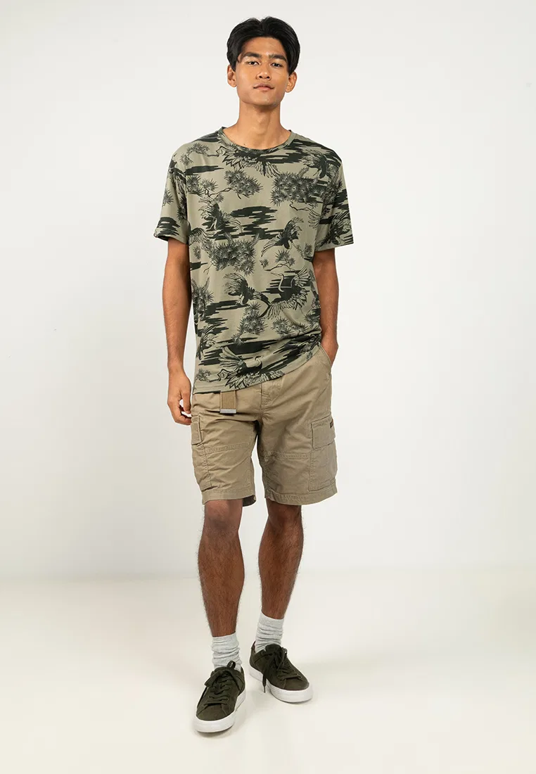Шорты карго, тяжелая ткань, мужские Superdry, бежевый — фото 4