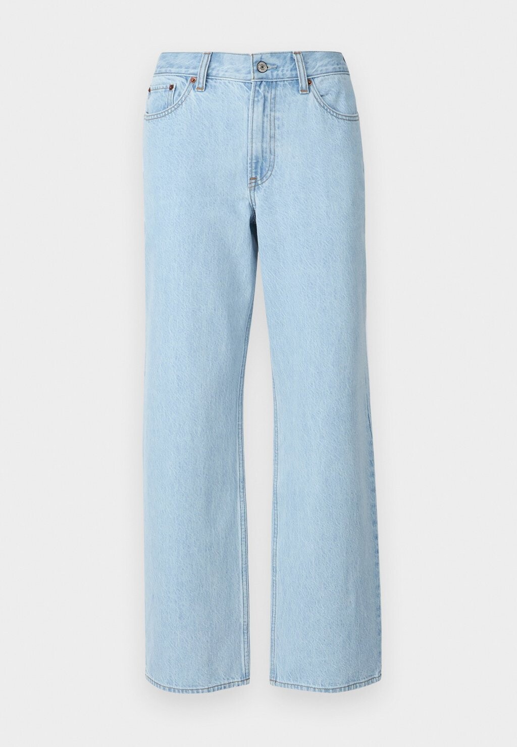 

Прямые джинсы LOOSE Abercrombie & Fitch, светло-голубые джинсы