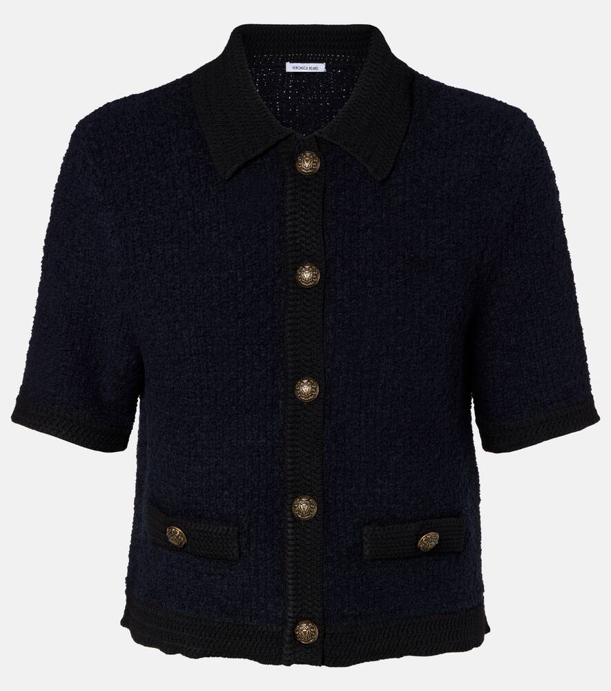 

Кардиган из смеси хлопка и шерсти Veronica Beard, Navy