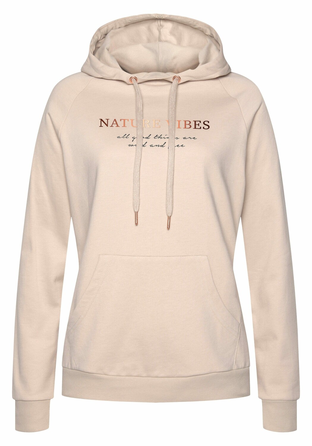 

Свитер LASCANA Hoodie, цвет nougat
