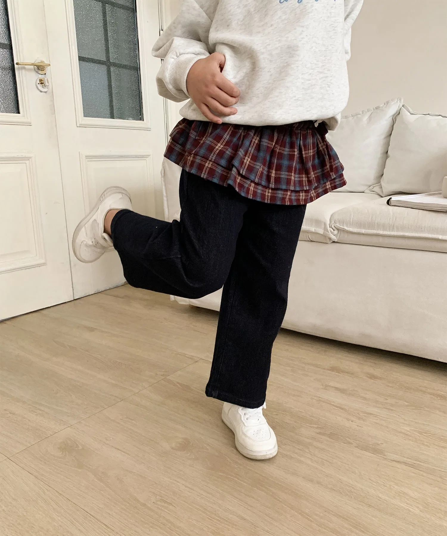 【aimoha-KIDS-】Детские многослойные джинсовые брюки — фото 3