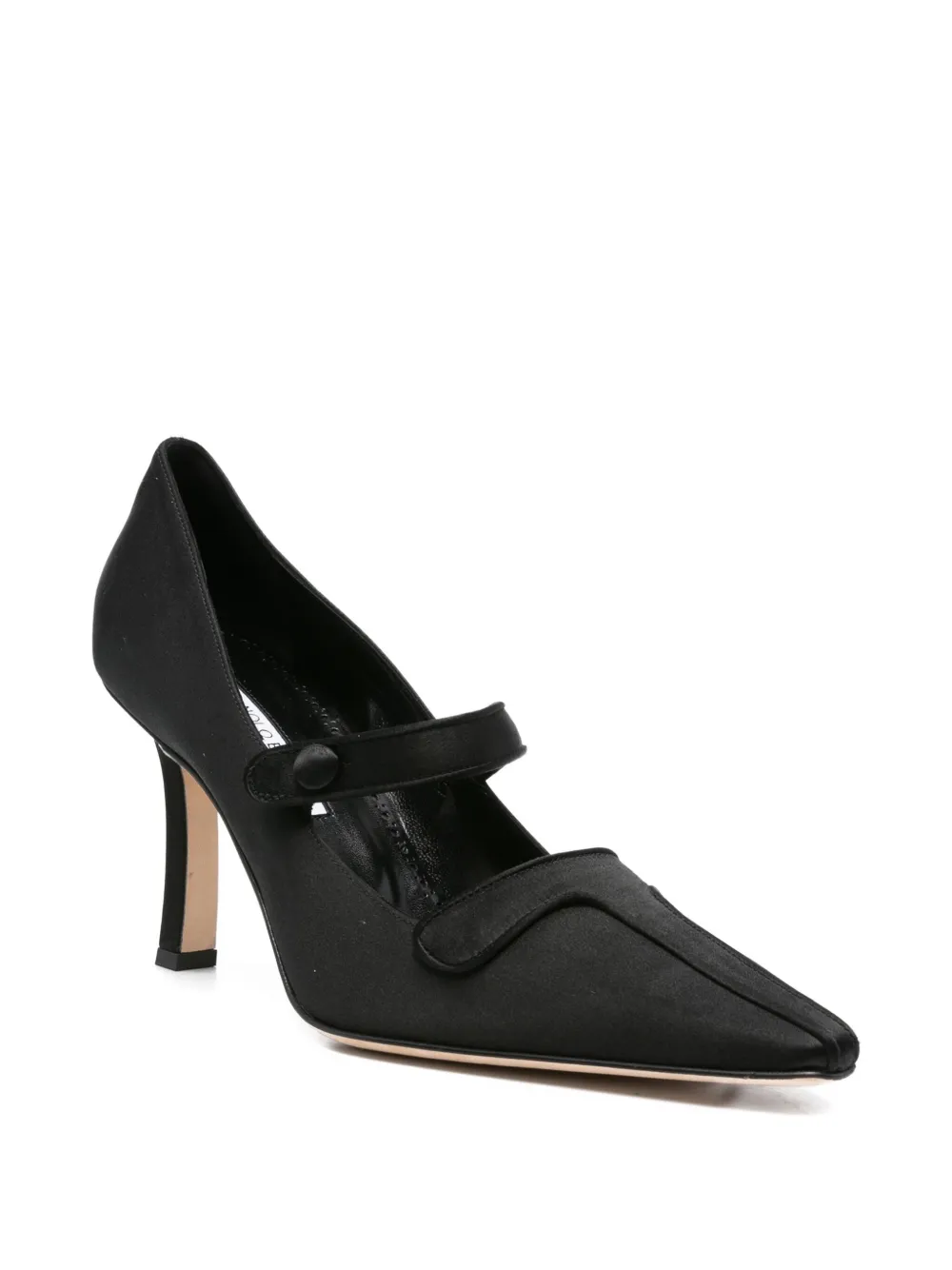 Туфли-лодочки Ganeus с острым носком 90 мм Manolo Blahnik, черный — фото 2