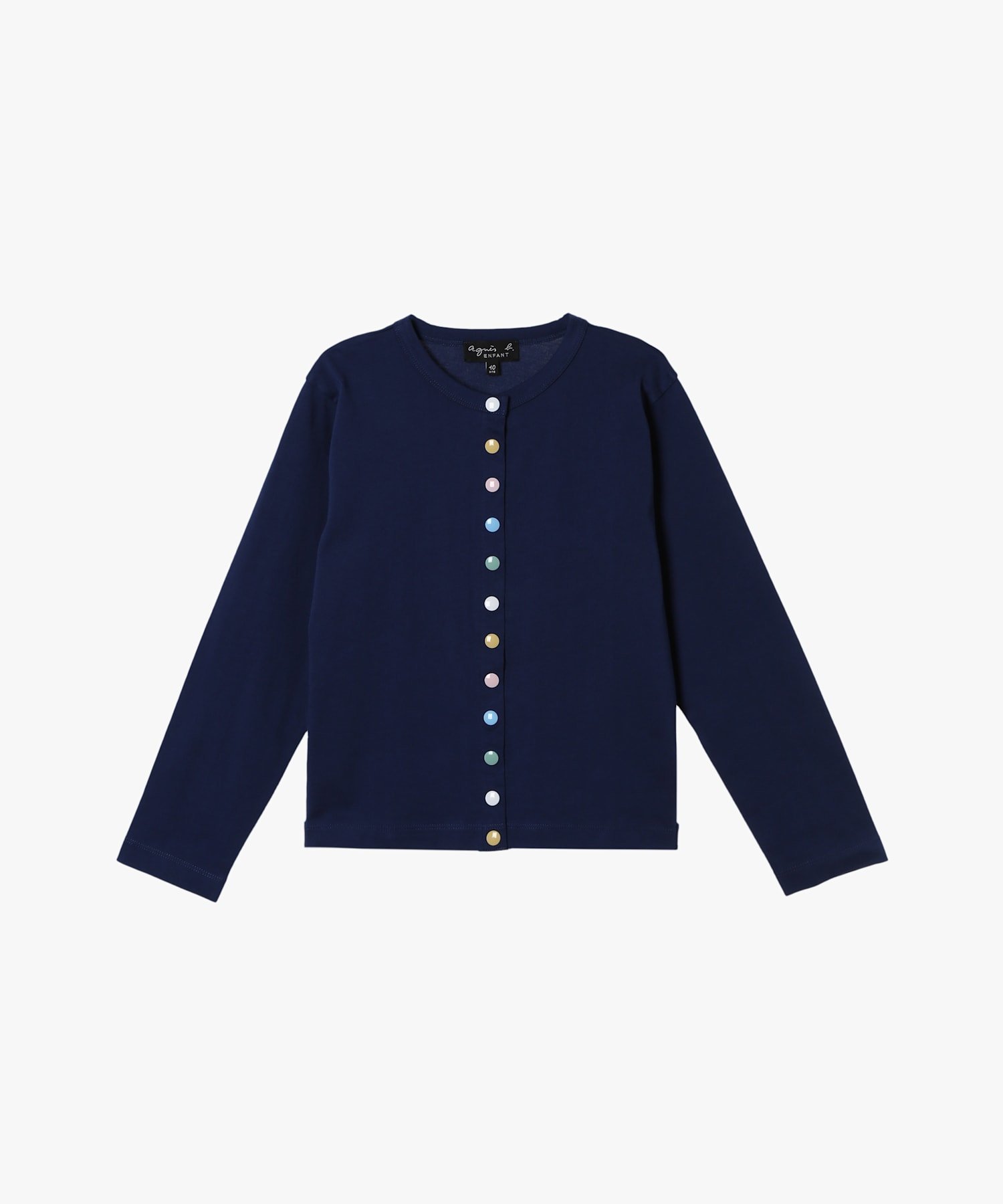 Детский разноцветный хлопковый кардиган с длинными рукавами Agnes b. ENFANT, Navy