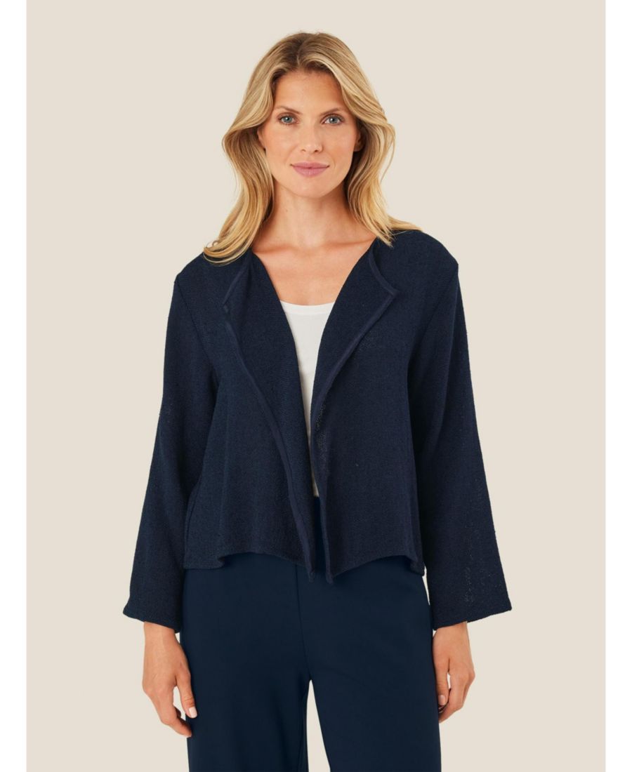 

Женская жакет-бюстье Majulitta с открытой передней частью из букле Masai Copenhagen, Navy