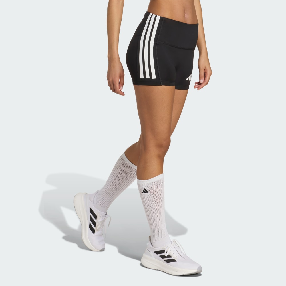 Тайтсы Adidas 3-Stripes Volleyball Shorts, черный — фото 3