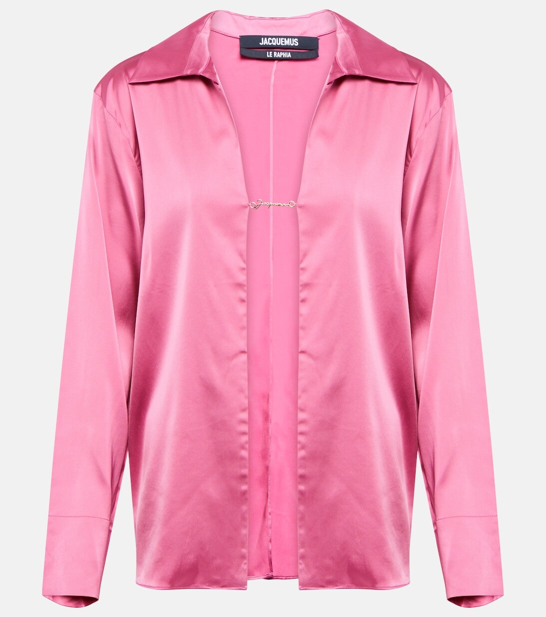 

Атласная рубашка La Chemise Notte JACQUEMUS, розовый