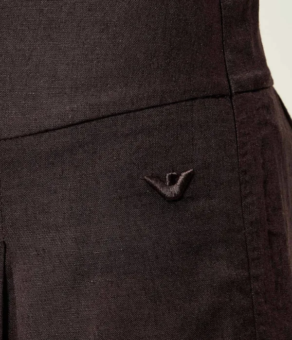 Шорты regular fit Emporio Armani, коричневый — фото 4