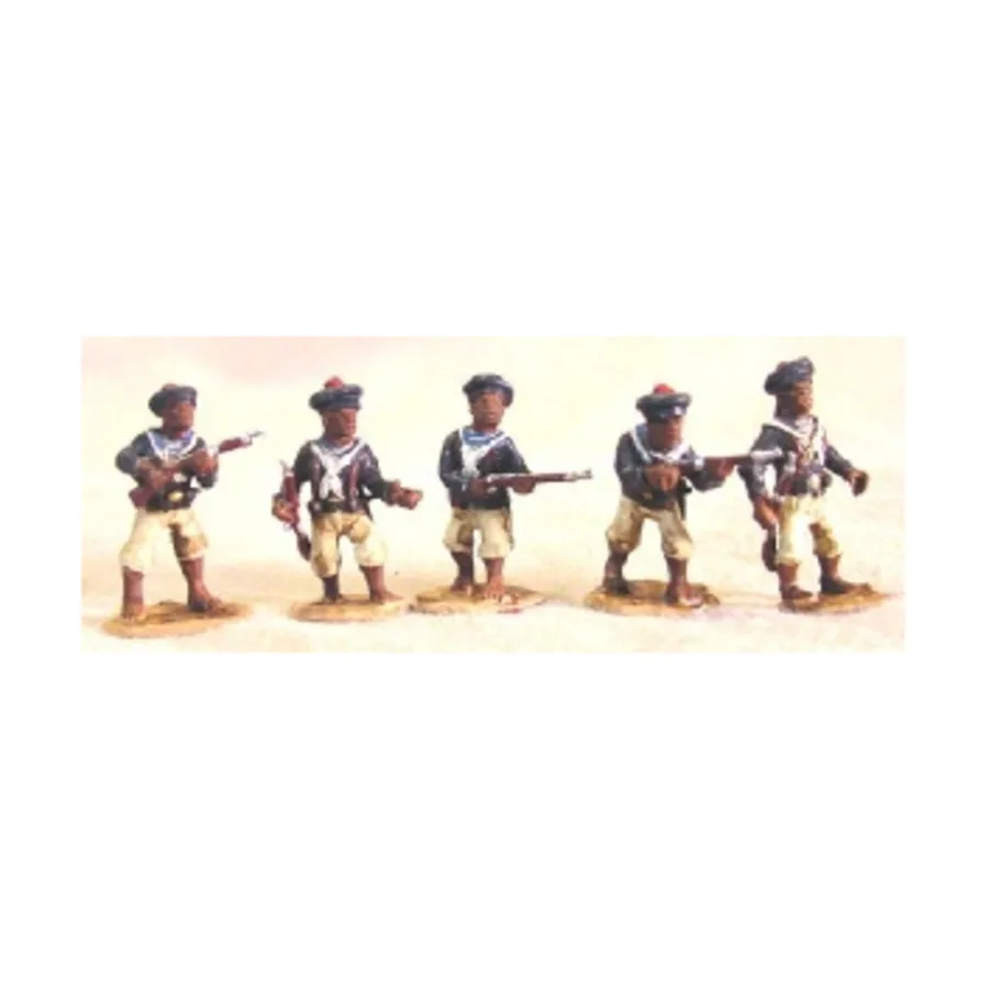 

Африканские моряки-лаптоты во французском флоте, Africans (28mm) (Reviresco)