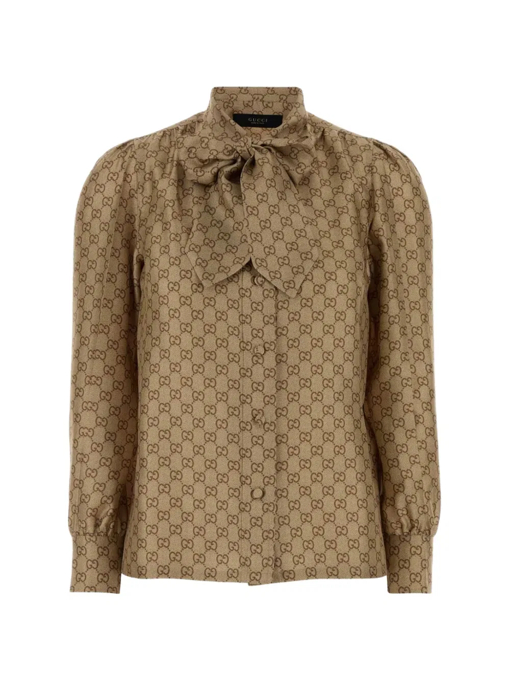 Рубашка с узором Gg Gucci, нейтральный
