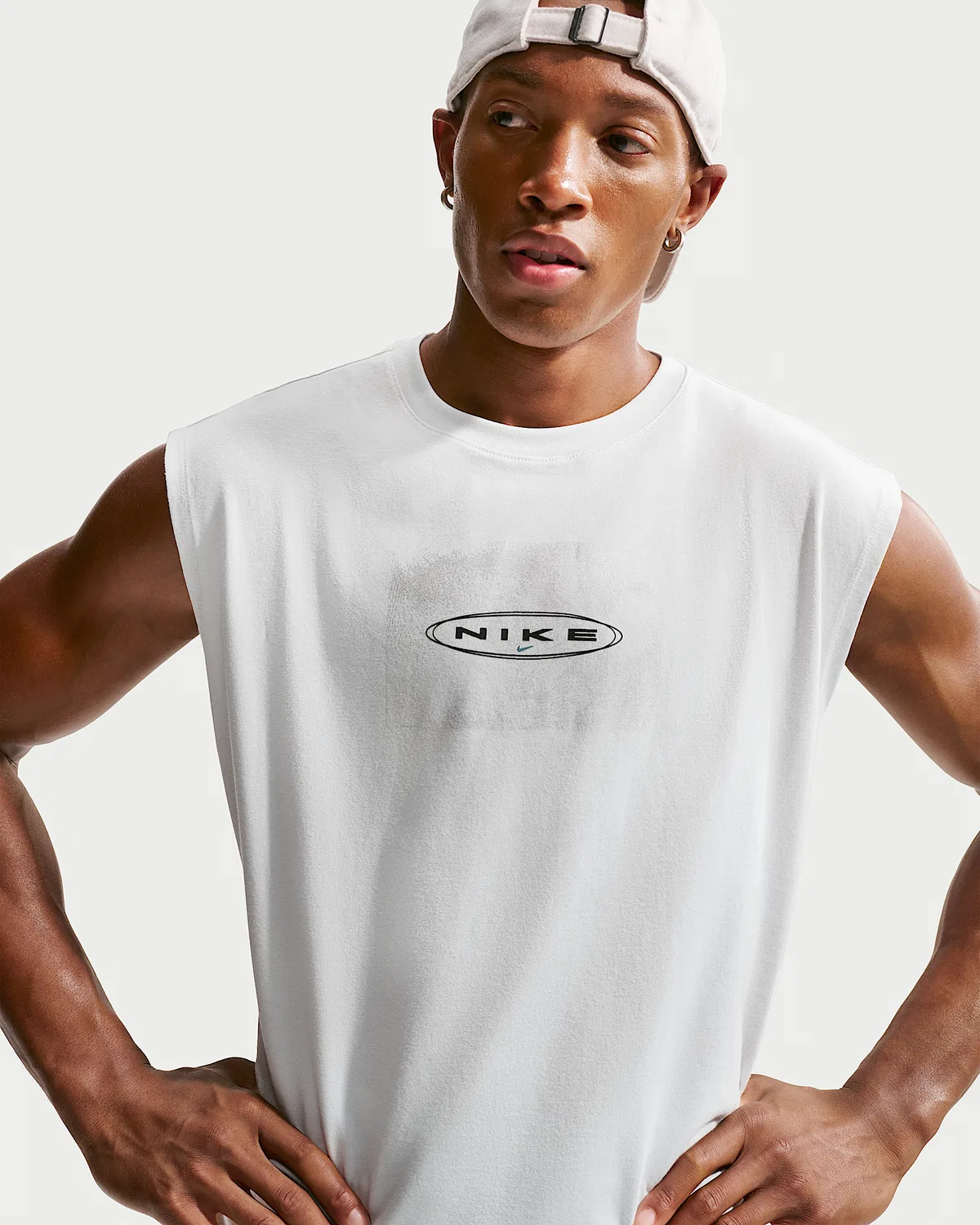 Мужская свободная безрукавка для бега Nike, Off White