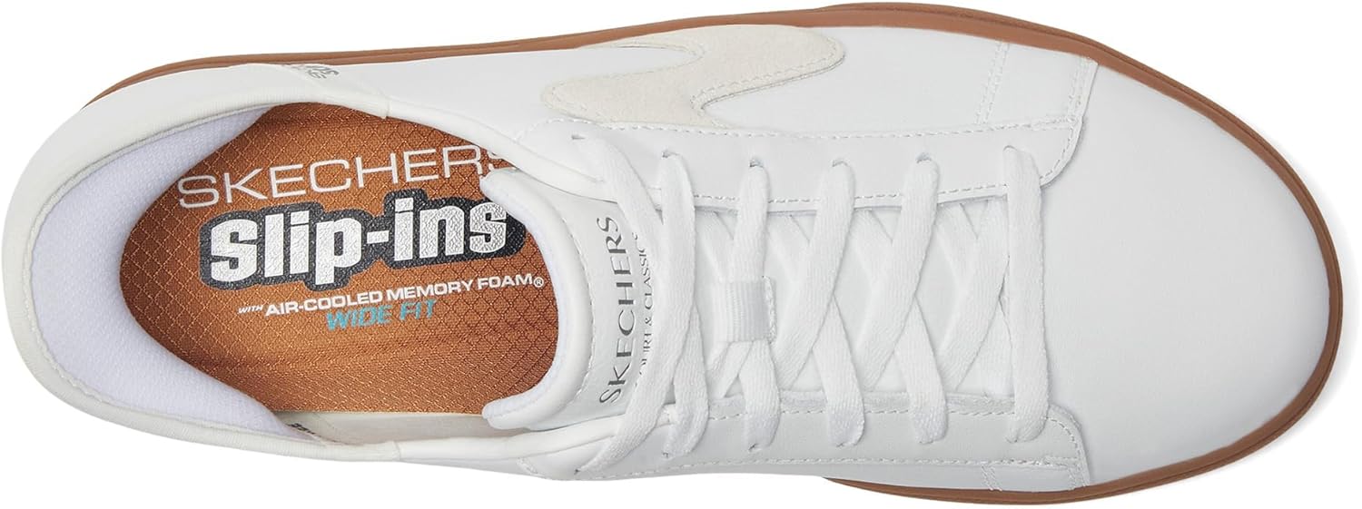 Мужские слипоны Skechers Eden Lx - Strando Hands Free, белый — фото 2