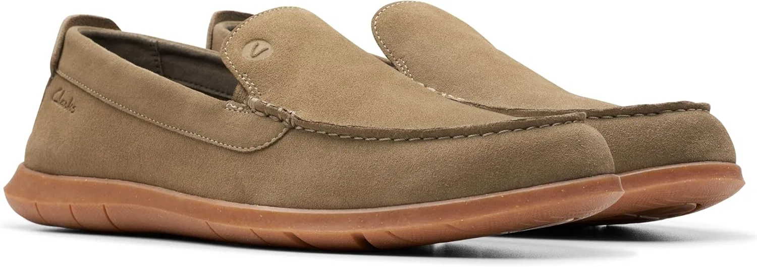 Лоферы Clarks, оливковая замша — фото 4