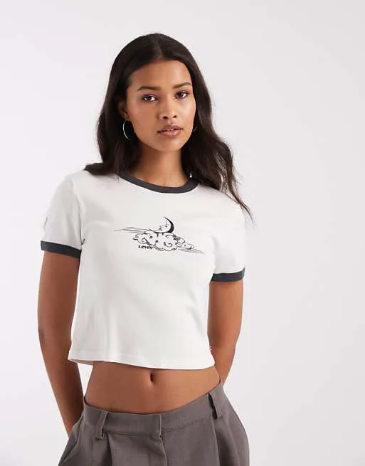 

Белая футболка с изображением луны Levi's, Белый, Белая футболка с изображением луны Levi's