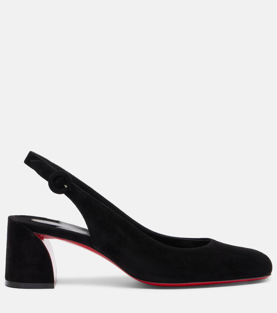 Туфли-лодочки So Jane 55 на тонкой ремешке из замши Christian Louboutin, Black/Lin Black — фото 4