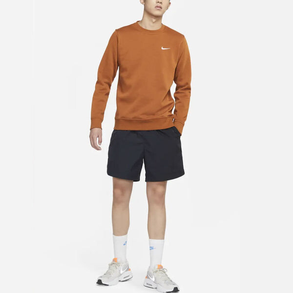 Толстовка Men's Nike Fleece Lined Embroidered Small Logo Classic Sports Brown, коричневый — фото 3