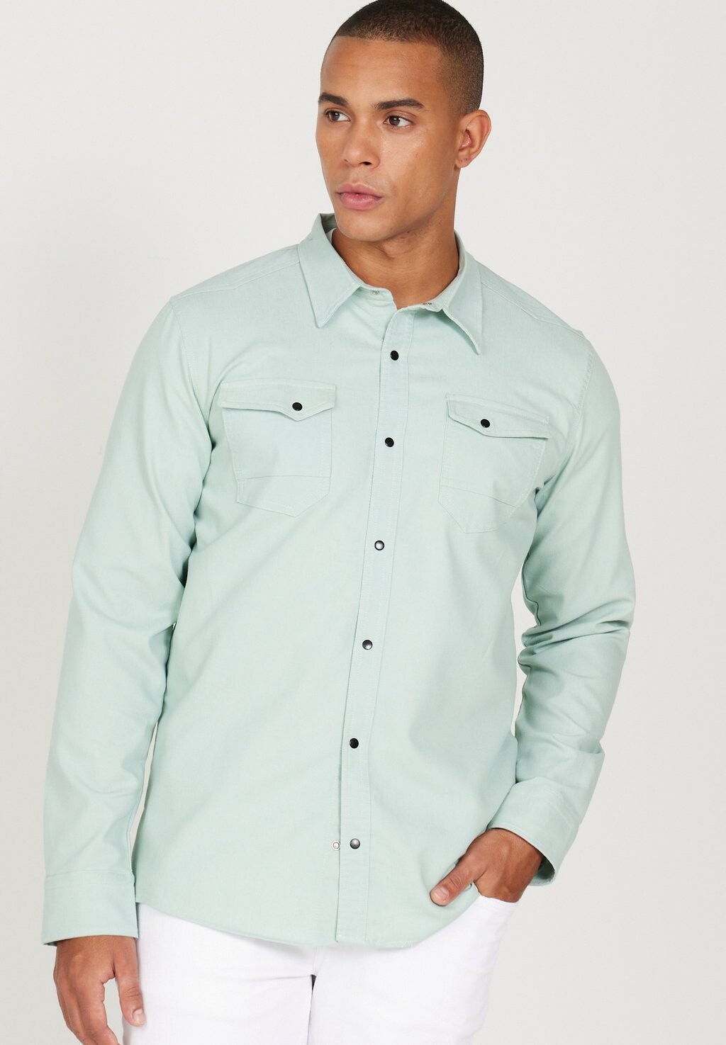 

Рубашка GABARDINE AC&CO / ALTINYILDIZ CLASSICS, цвет water green