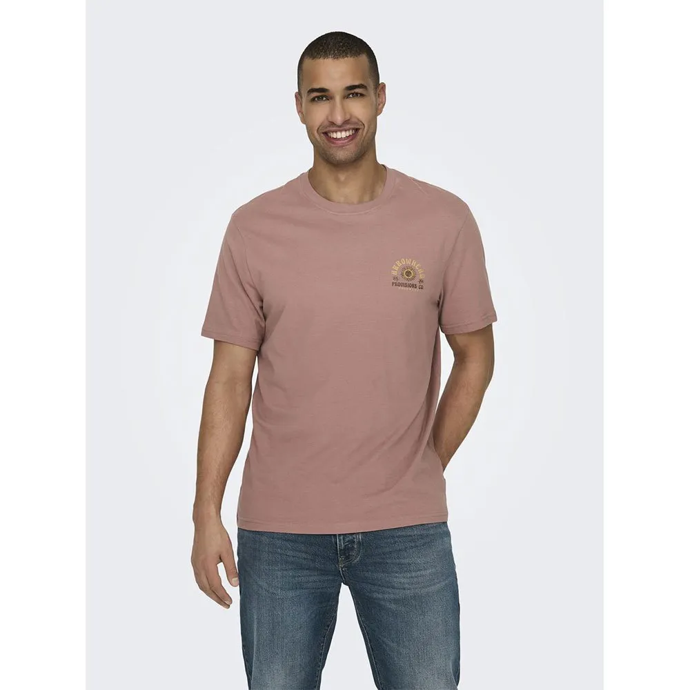 

Футболка Only & Sons Manuel Life, коричневый