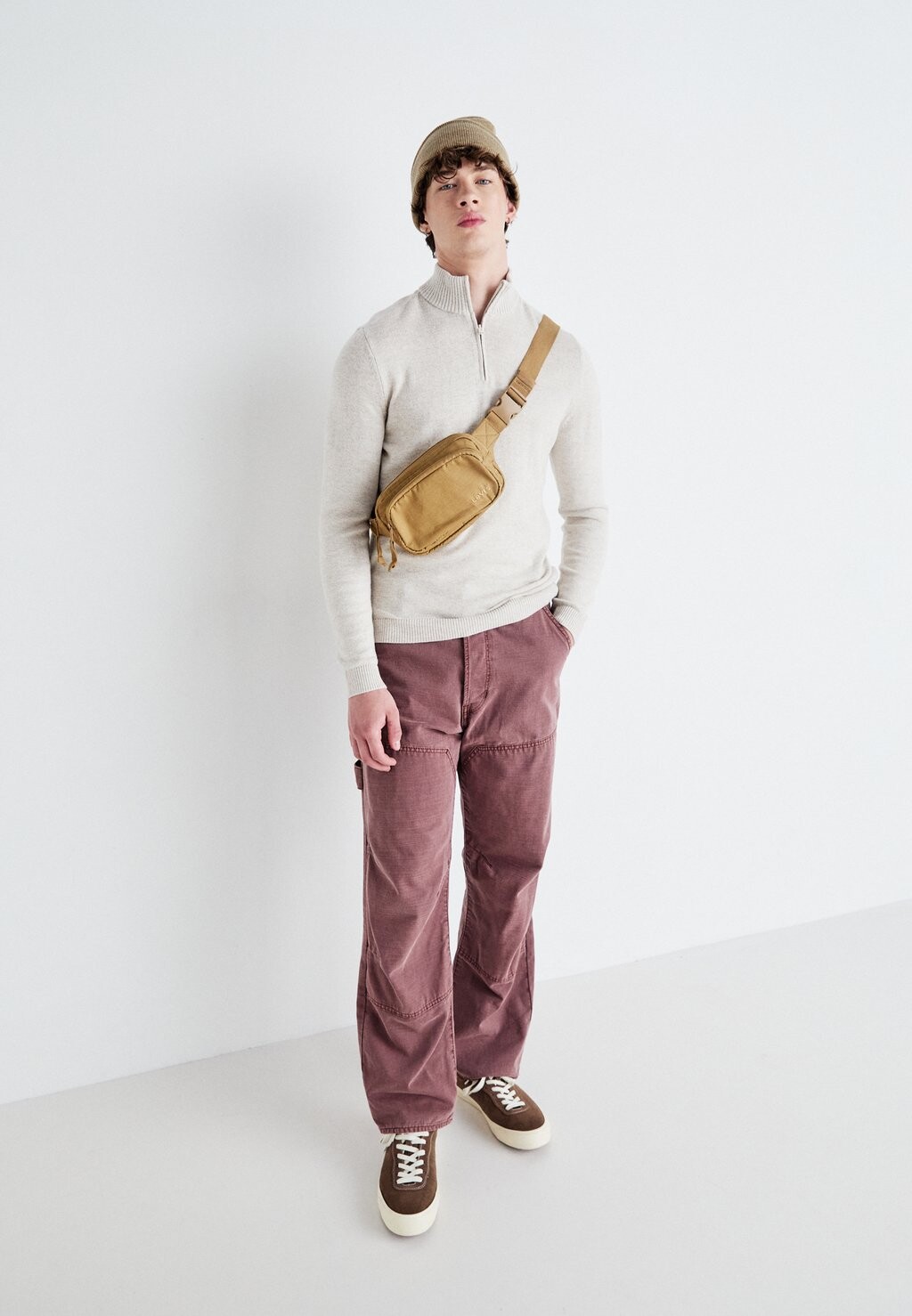 

Джемпер QUARTER ZIP Hollister Co., белый