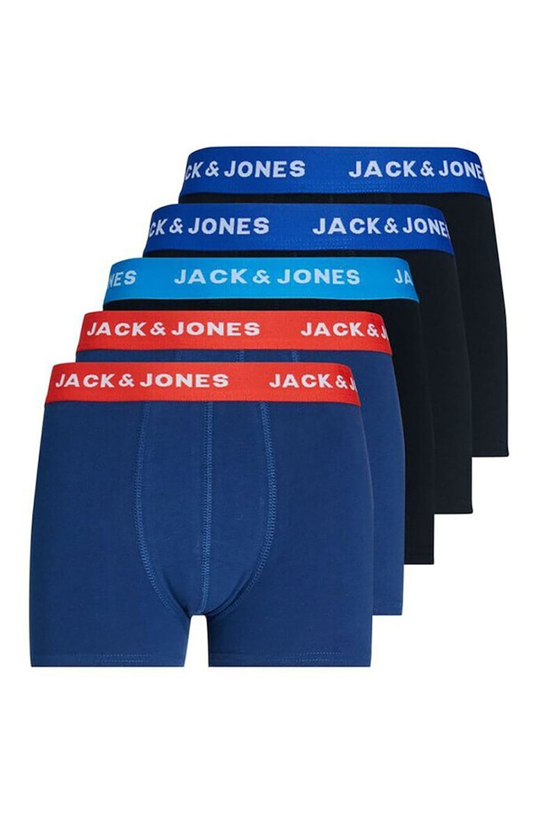 

Боксеры с логотипом на поясе - 5 пар Jack & Jones, черный