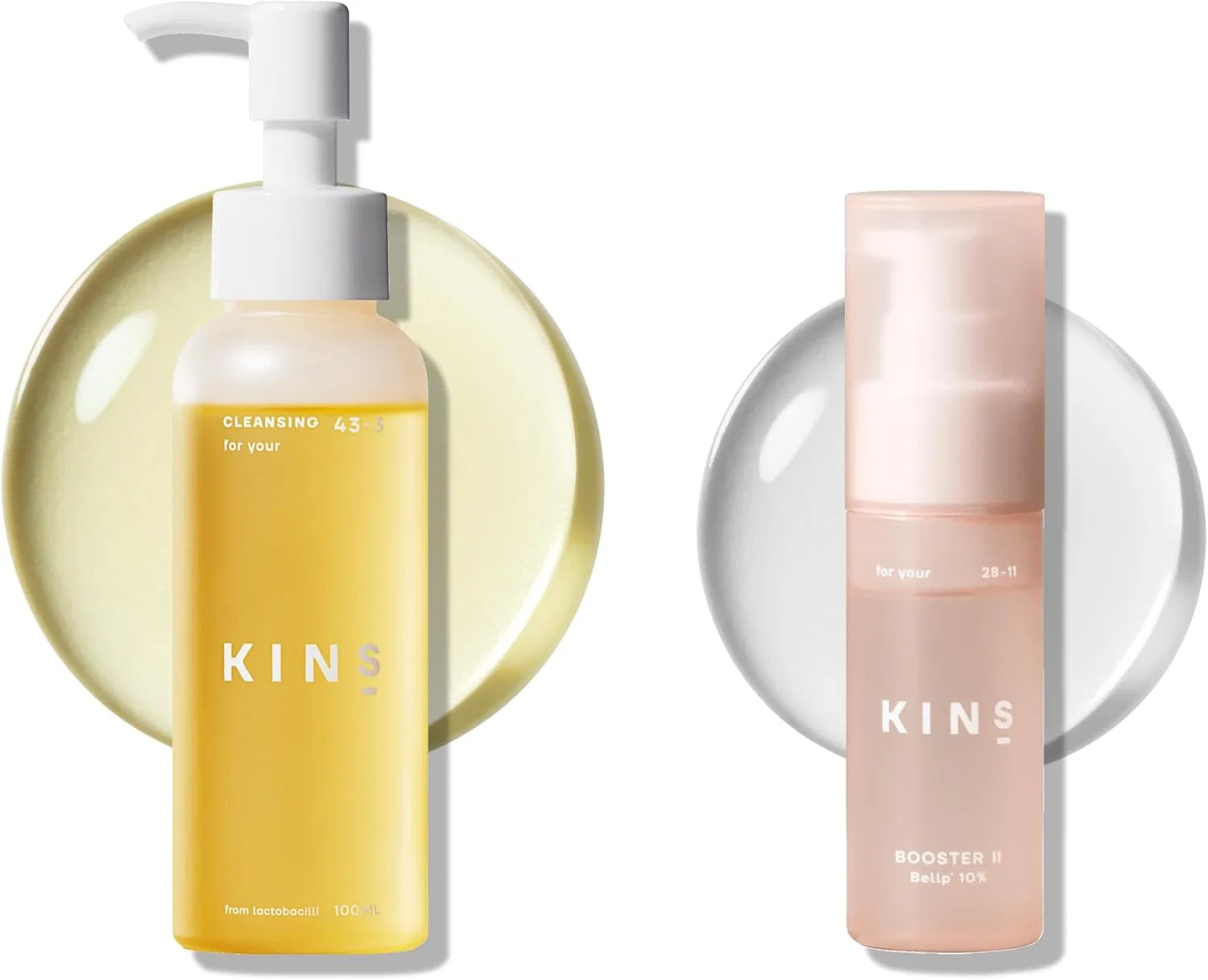 Набор Kins — Очищающее масло Cleansing Oil и сыворотка Booster II, набор 100 мл + 30 мл
