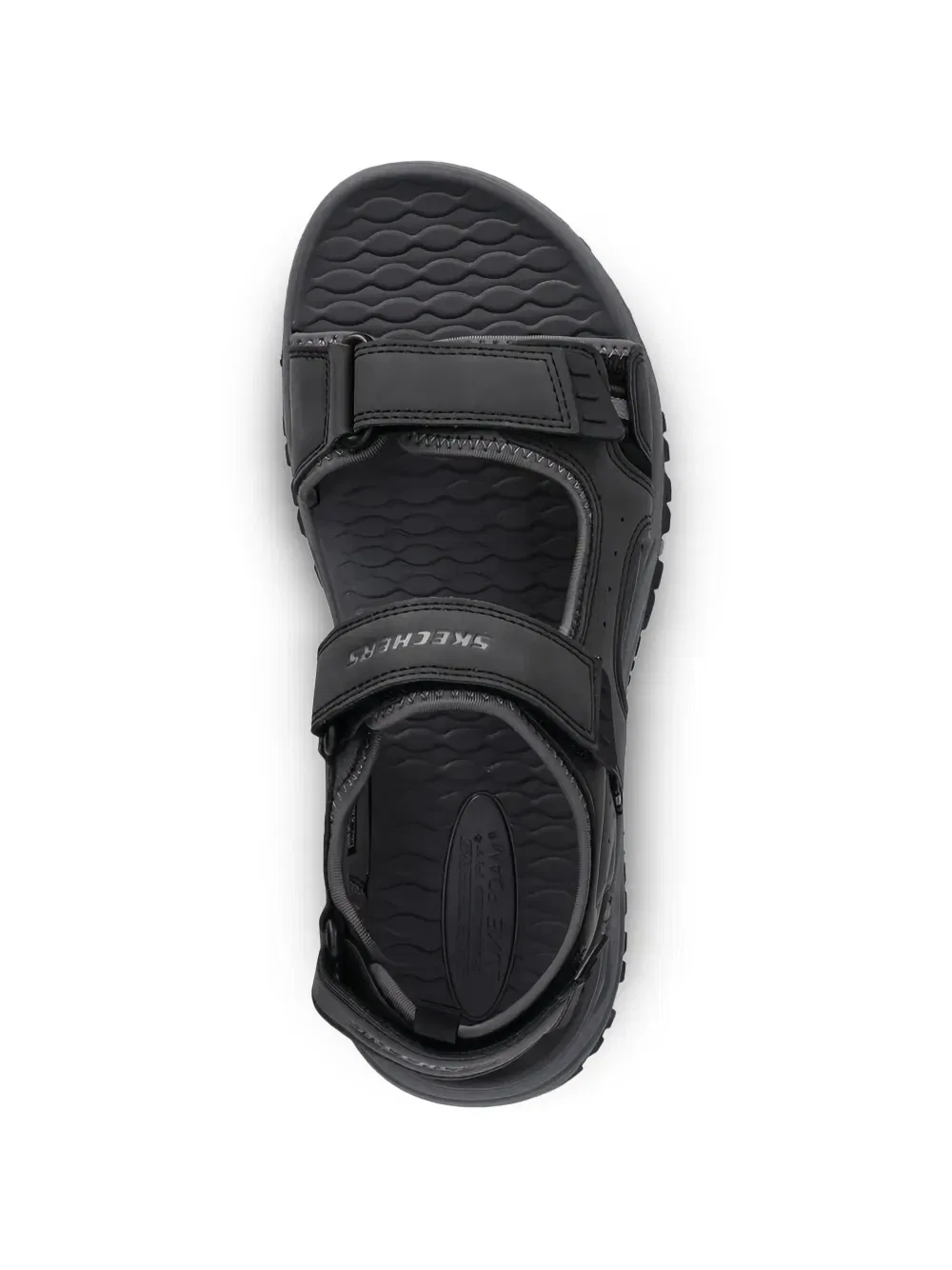 Свободный крой: сандалии Prewitt-rigdon Skechers, черный — фото 2