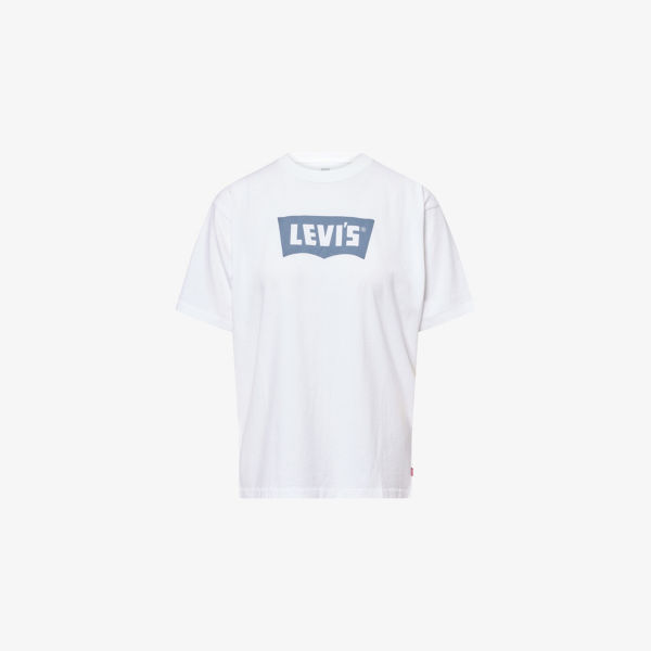 

Футболка Levis в винтажном стиле и логотипом, белый