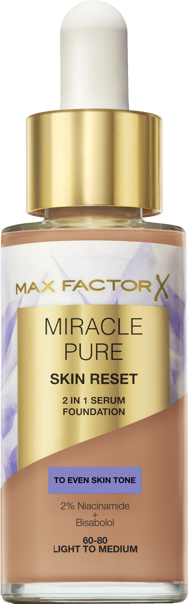 

Тональный крем Max Factor Miracle Pure Skin Reset Foundation 60-80 light to medium