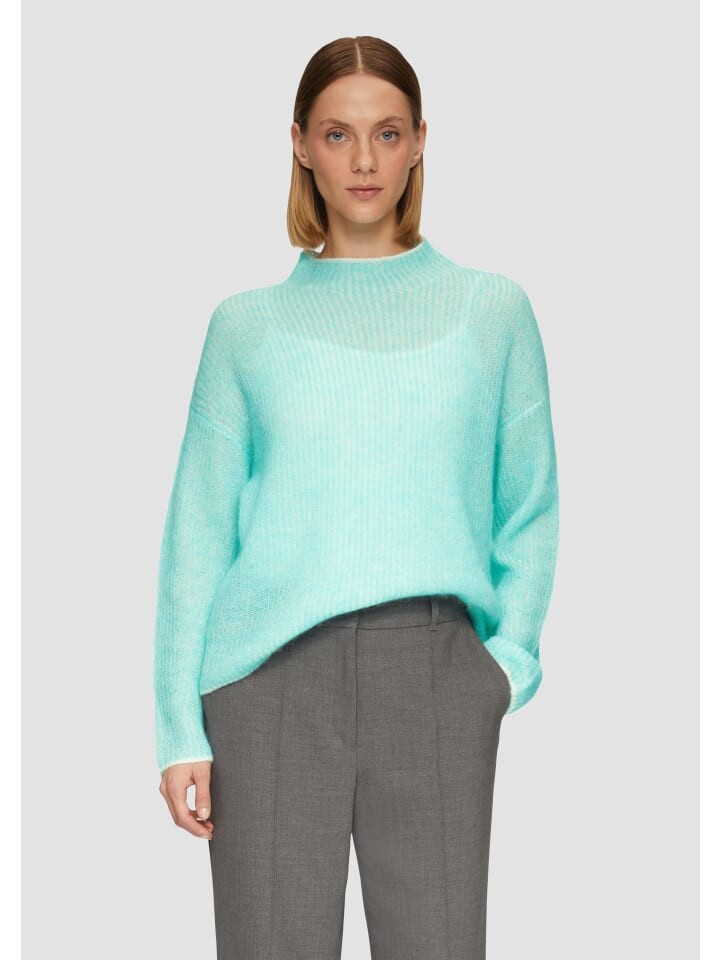 

Пуловер s.Oliver BLACK LABEL Strickpullover langarm, бирюзовый