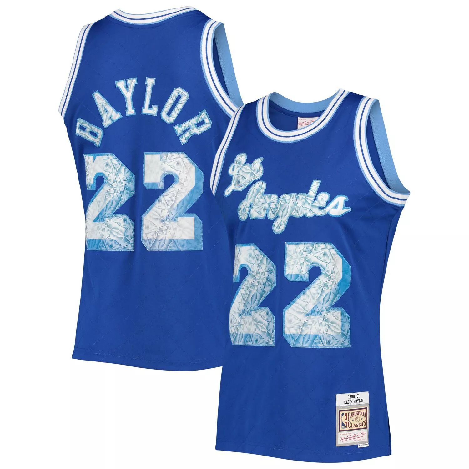 

Мужская майка Mitchell & Ness Elgin Baylor Royal Los Angeles Lakers 1960-61 Hardwood Classics, посвященная 75-летию Diamond Swingman