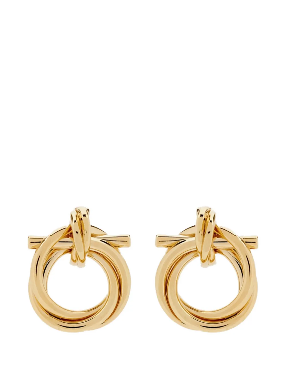 

Серьги с круглыми узлами торшон Ferragamo, золотой