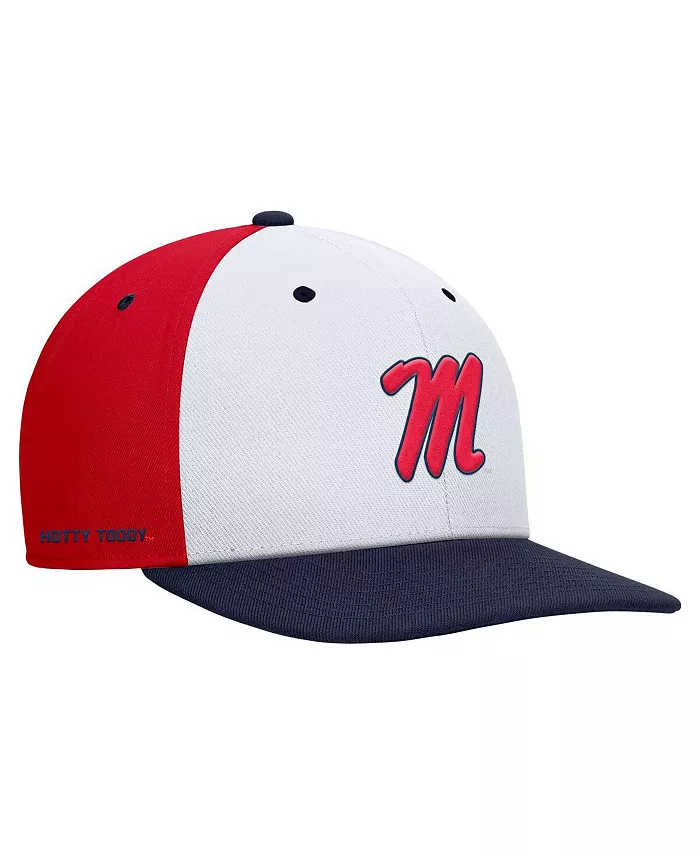 

Мужская бело-красная кепка Ole Miss Rebels Pro Performance Snapback Nike