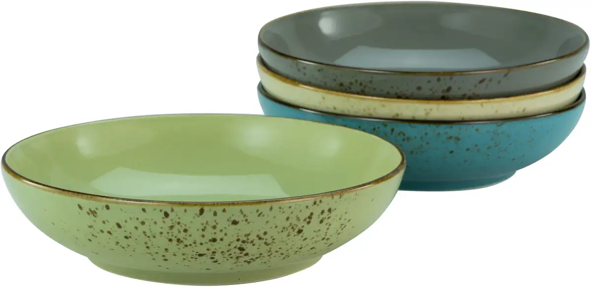 

Миска CreaTable "NATURE COLLECTION", 4 предмета, из керамогранита, сервировочная миска, натуральные цвета, Ø 22,5 см, серый/лазурный/светло-зеленый/песочный