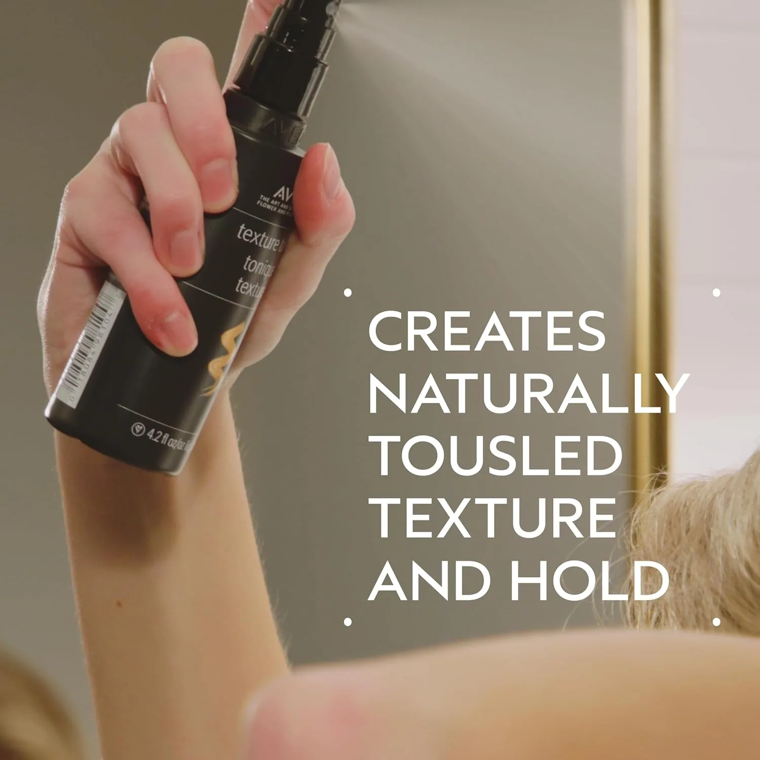 Aveda Texture Tonic | Спрей для создания пляжных волн с сахаром и солью | Придает текстуру и четкость прядям | Подходит для всех типов волос | 93% натуральных ингредиентов*, 120 мл — фото 2