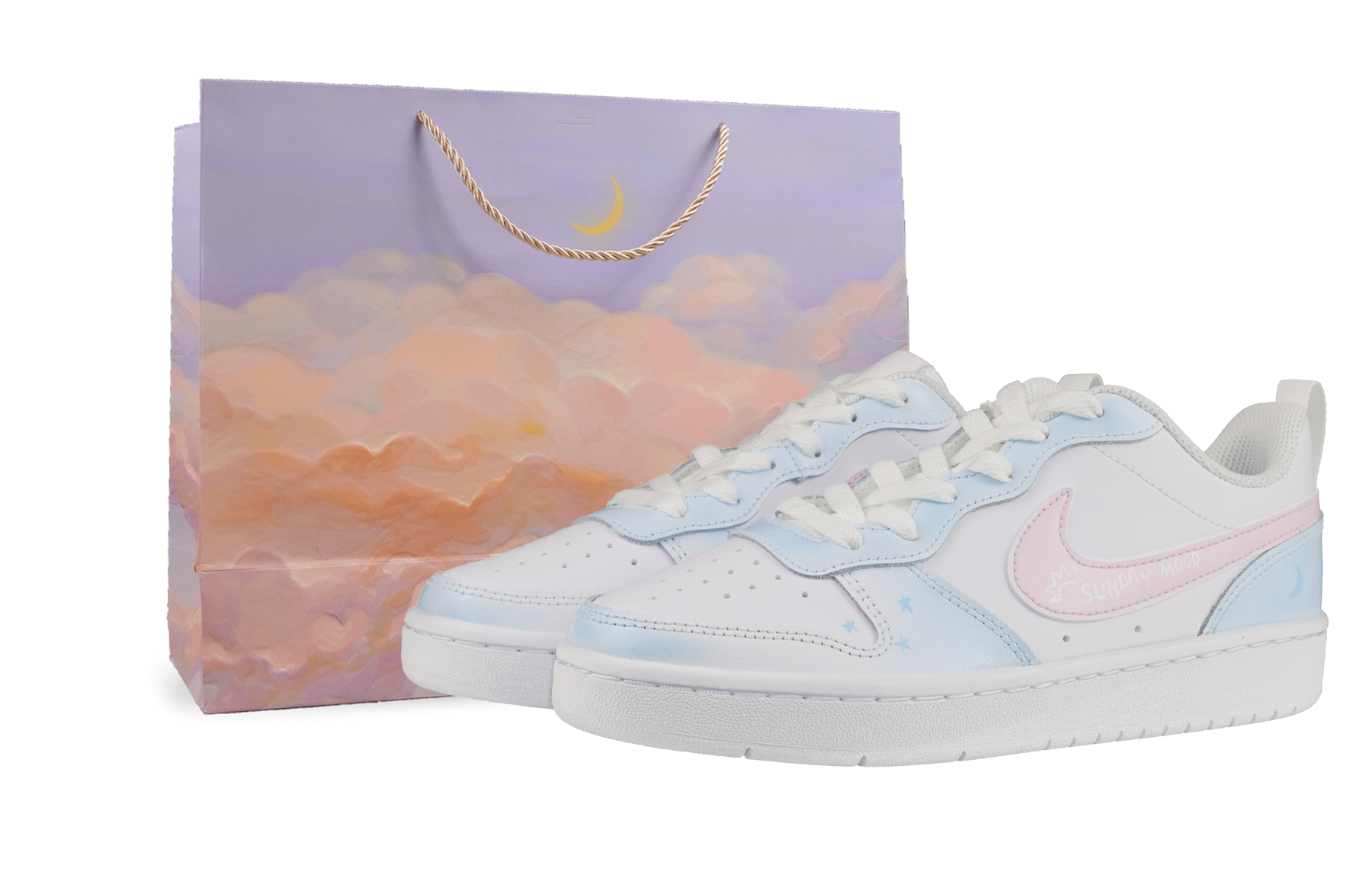 

Nike Детские кроссовки для скейтбординга Court Borough с низким верхом, противоскользящие, белые, синие, подростковые