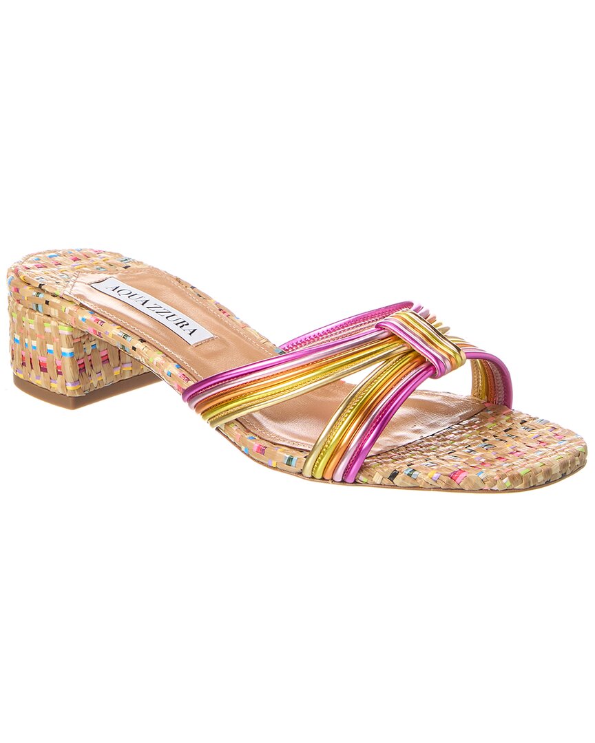 Кожаные сандалии Aquazzura Film 35, розовый