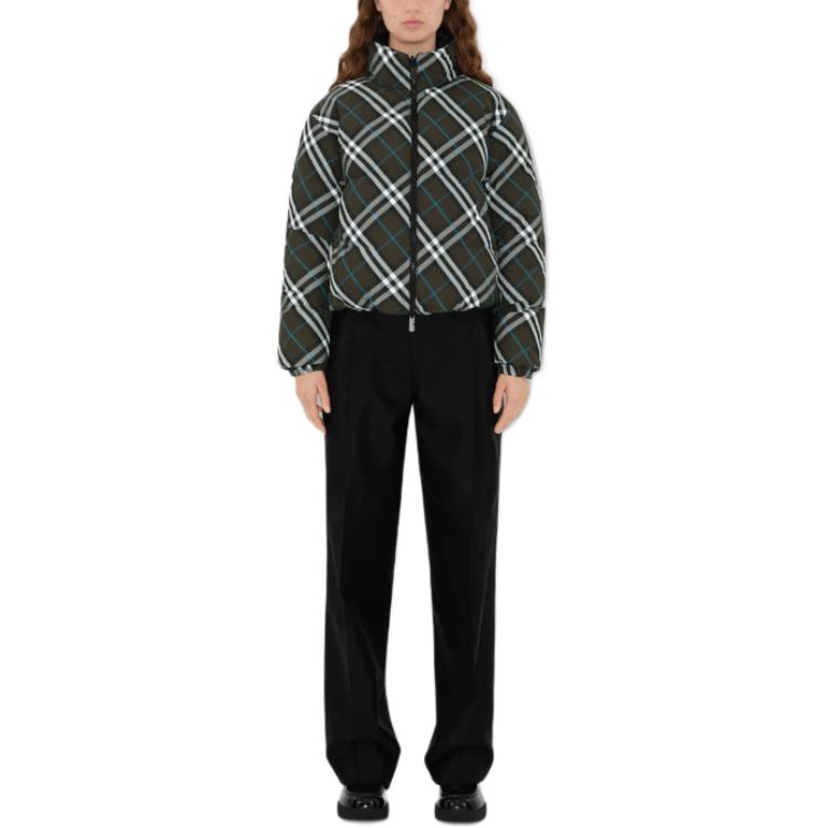 Куртка Burberry Двусторонняя стеганая в клетку, Green — фото 4