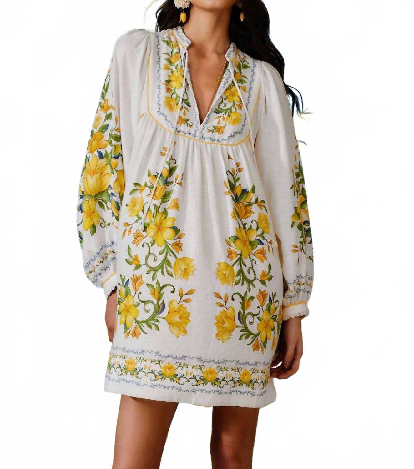 

Мини-платье Sicily в цвете слоновая кость FARM Rio