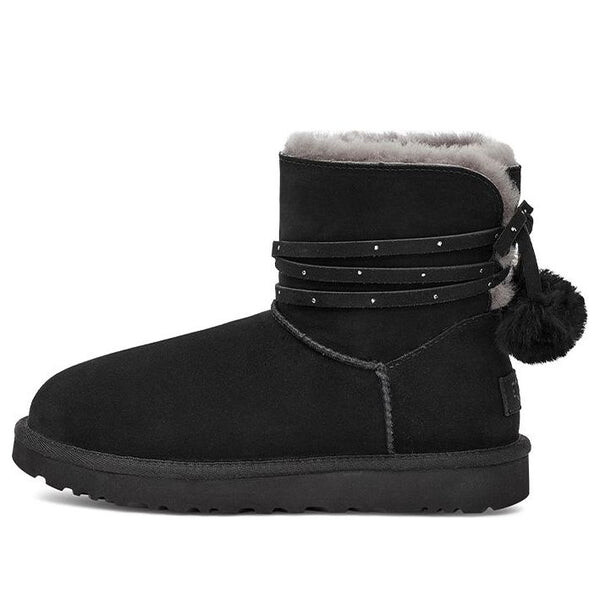 

Зимние ботинки мини-бейли с бантом-помпоном Ugg, черный