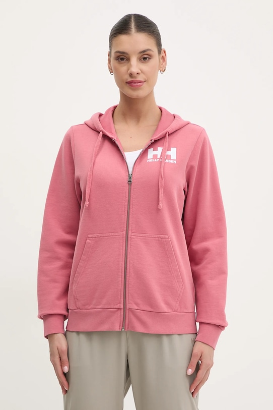 

Хлопковая толстовка Helly Hansen, розовый