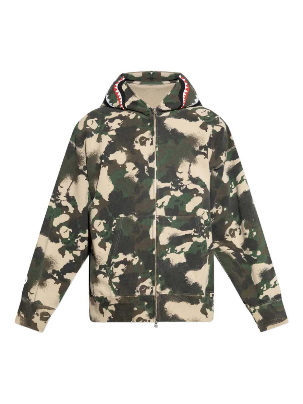 

A BATHING APE худи на молнии, зеленый