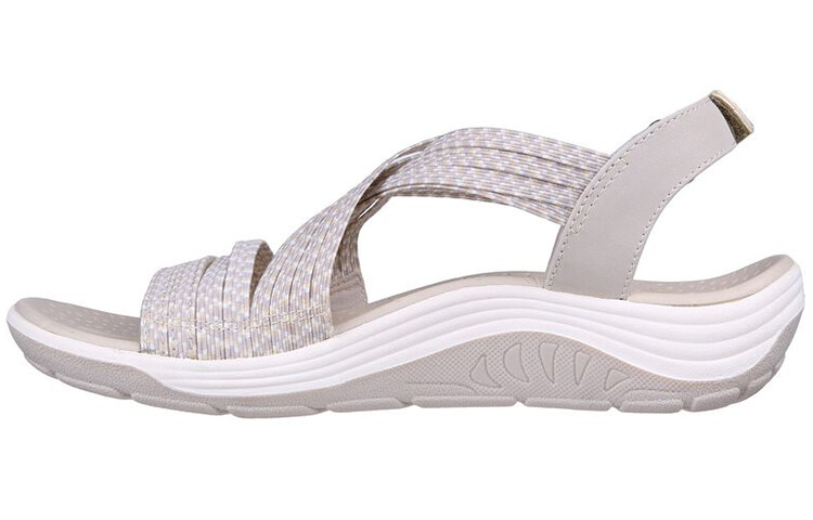 Пляжные сандалии женские серые/белые Skechers
