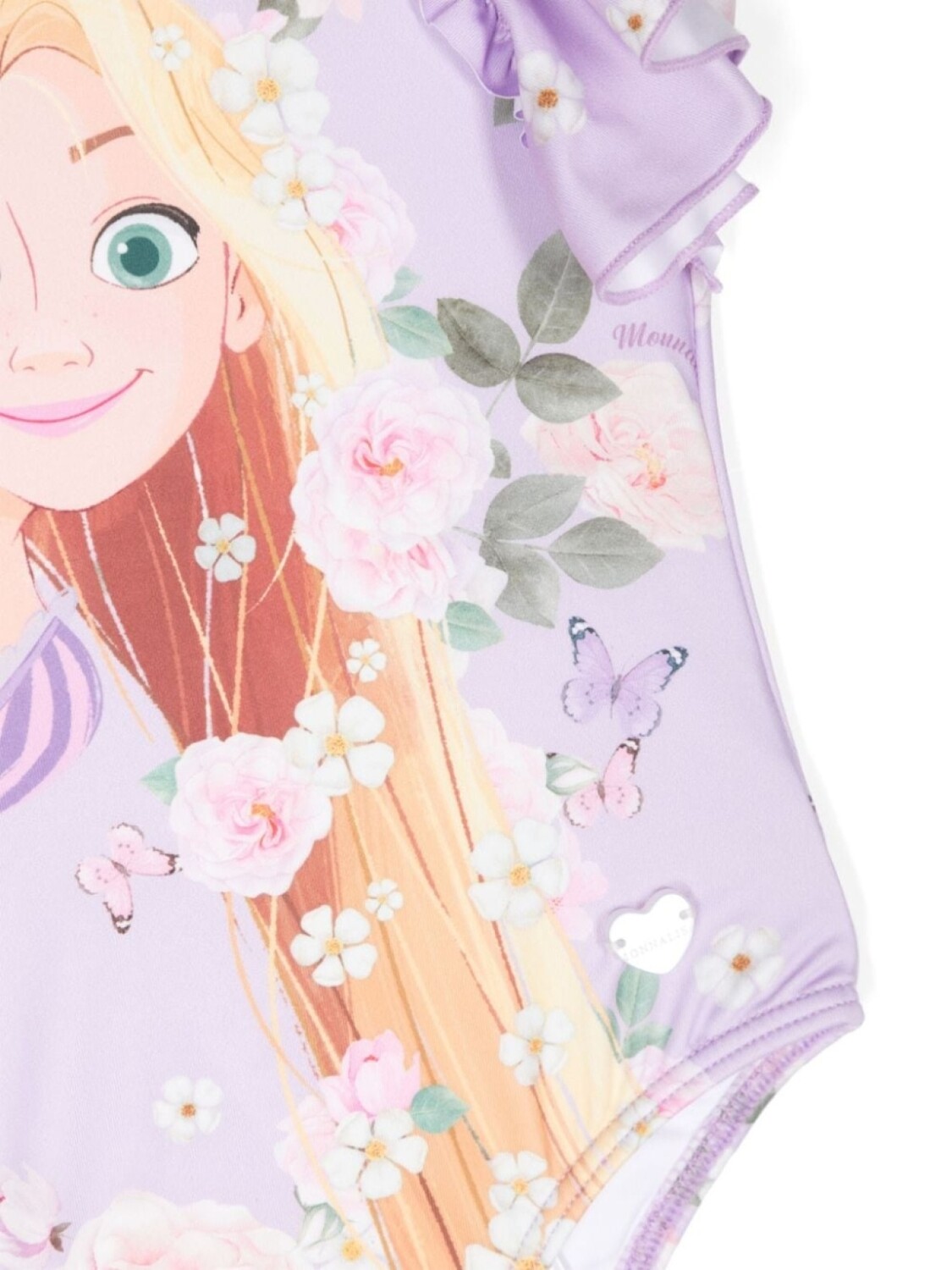 Monnalisa купальник Tangled с цветочным принтом, фиолетовый — фото 2