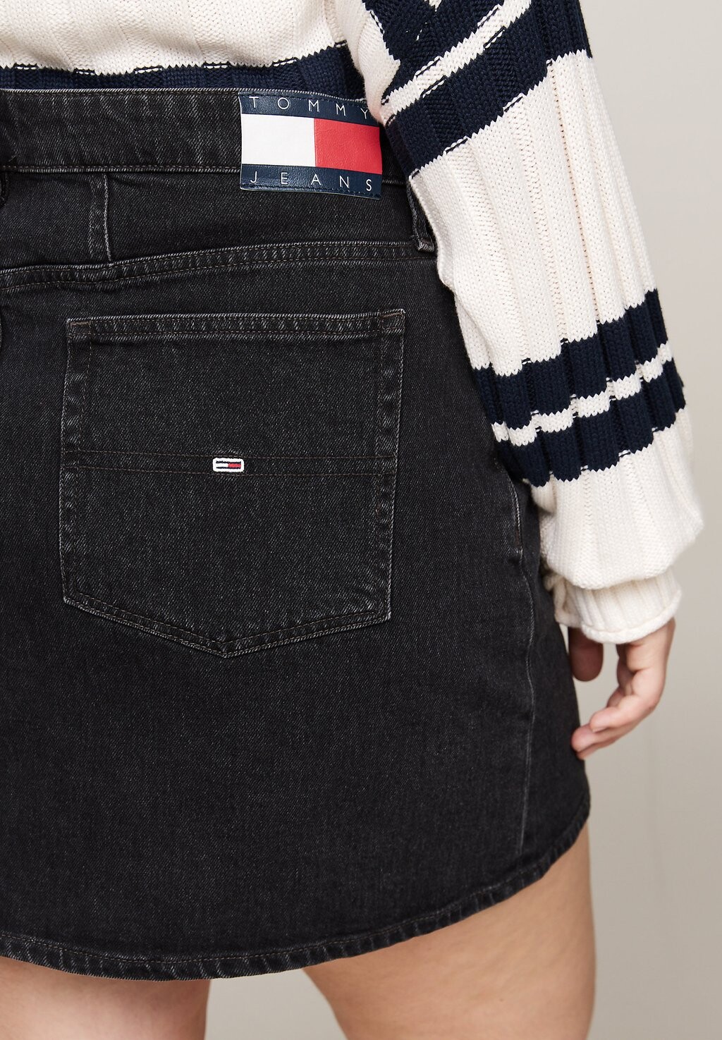 Юбка А-силуэта Mom Tommy Hilfiger, деним черный