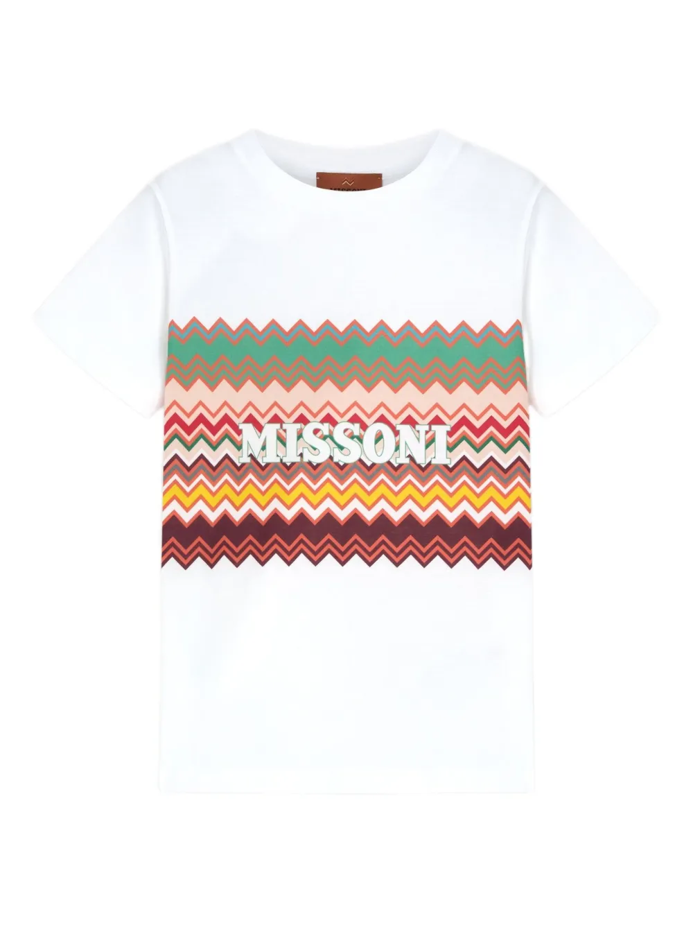 

Футболка с зигзагообразным узором Missoni Kids, белый