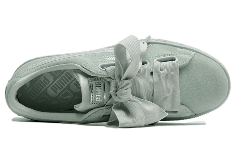Кеды (WMNS) PUMA Suede Heart Ep Blue Flo Sneakers Green 366922-03 — фото 3