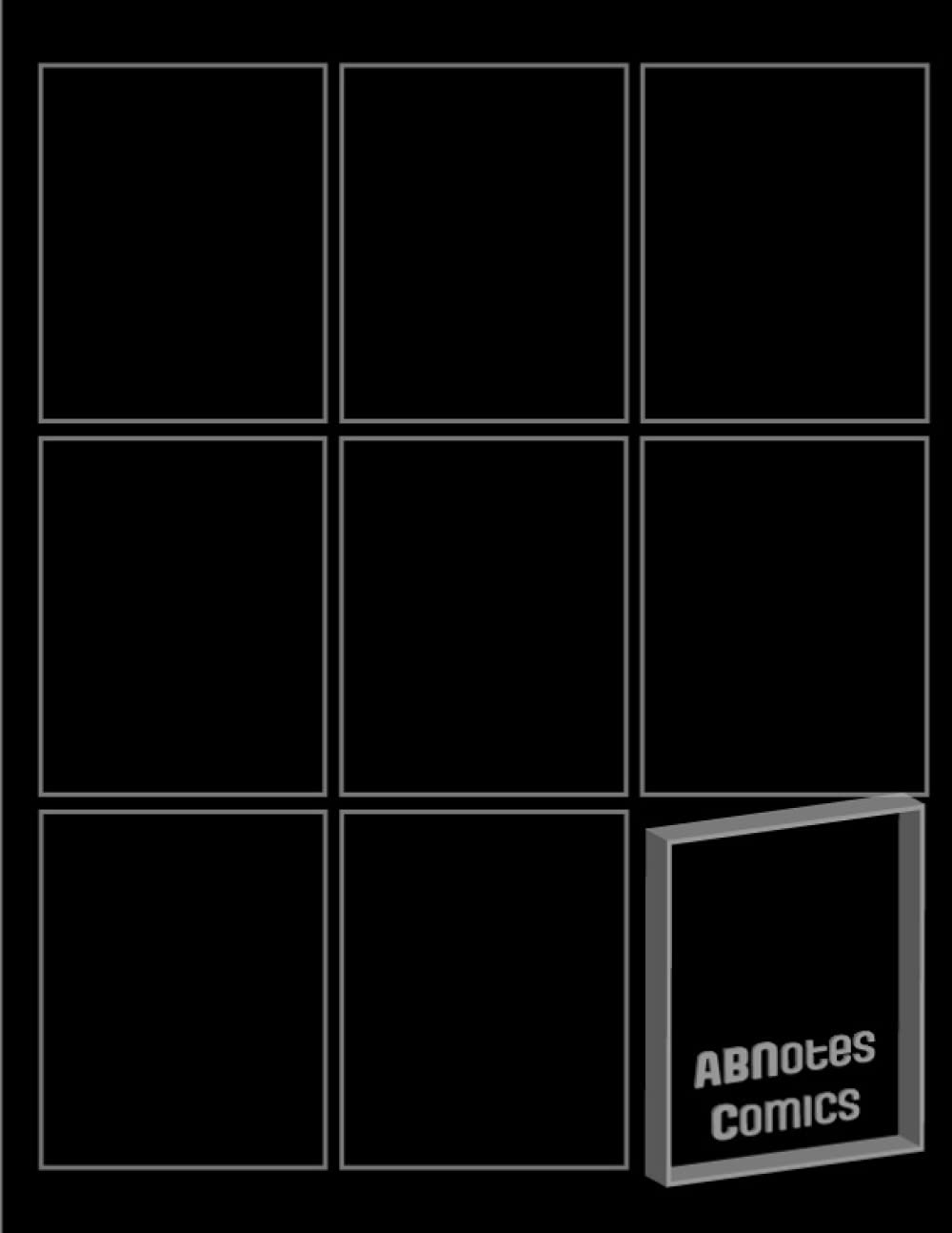 

ABNotes Comics: Quaderno per disegnare fumetti vuoto semplice con 9 sezioni rettangolari per pagina grande con fogli spessi (Italian Edition) (Independently published)