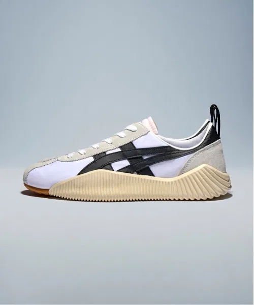 Унисекс кроссовки ACROMOUNT из ткани и кожи Onitsuka Tiger бело-чёрные